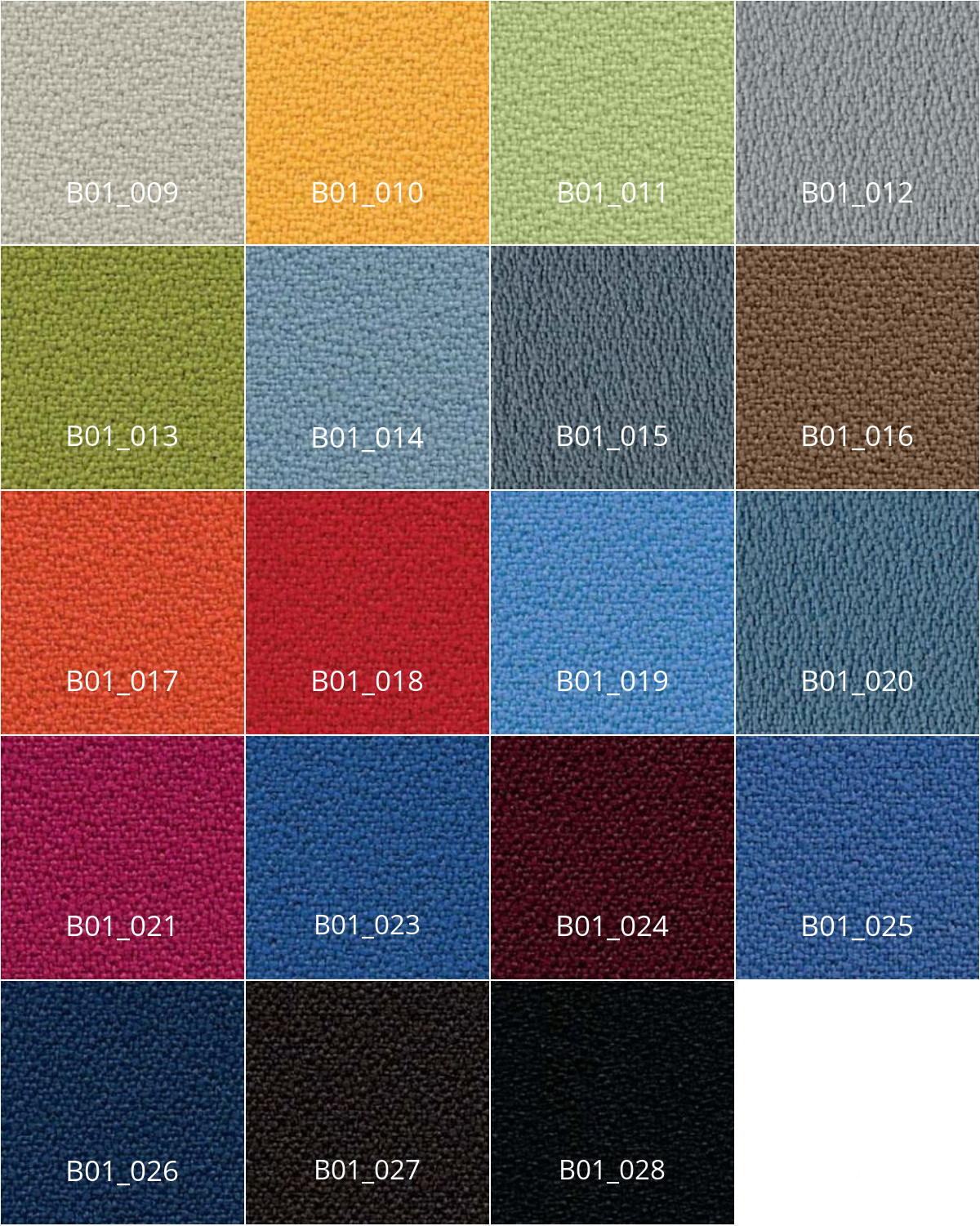 OffiSit B01 stofkaart OffiSit B01 stofkaart