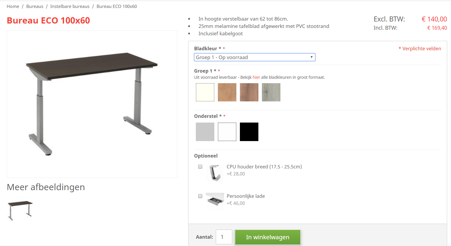 Kies eventueel een optie Kies eventueel een optie